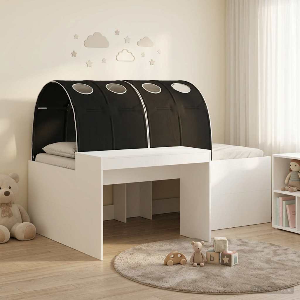 vidaXL Bed met Tunnel 4 pcs Artisian Eik en Lichtblauw Bewerkt hout