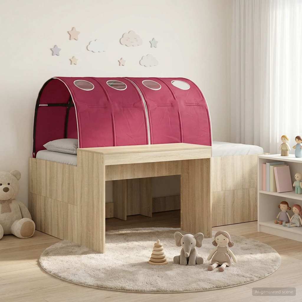 vidaXL Bed met Tunnel 4 pcs Artisian Eik en Lichtblauw Bewerkt hout