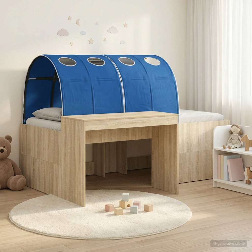 vidaXL Hoge Bed Frame met Bureau voor Kinderen Wit Bewerkt hout
