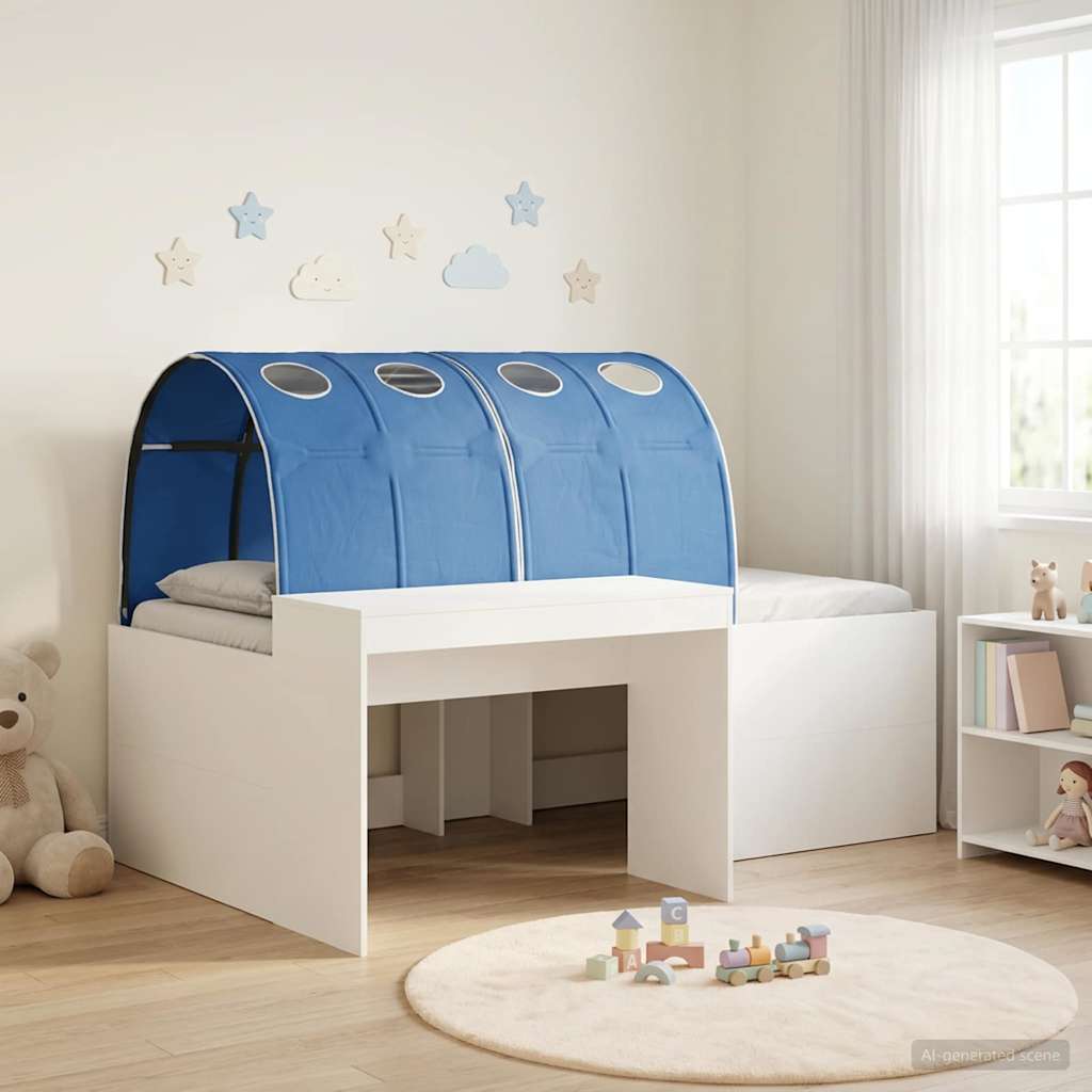 vidaXL Bed met Tunnel 4 pcs Artisian Eik en Rood Bewerkt hout