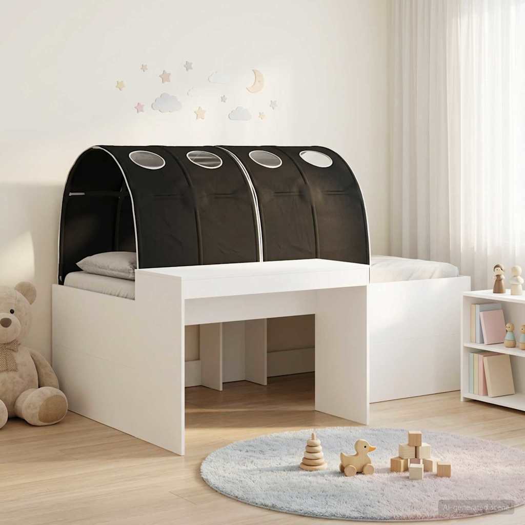 vidaXL Bed met Tunnel 4 pcs Artisian Eik en Rood Bewerkt hout