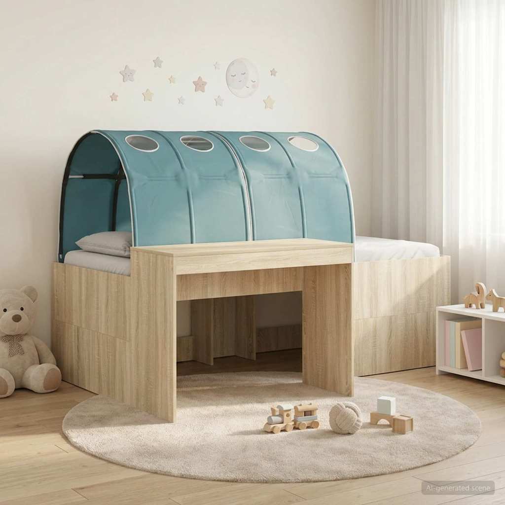vidaXL Bed met Tunnel 4 pcs Artisian Eik en Rood Bewerkt hout