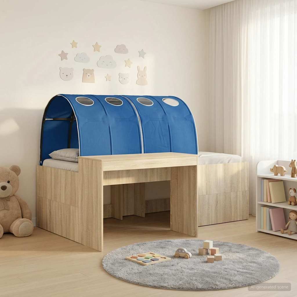 vidaXL Bed met Tunnel 4 pcs Artisian Eik en Rood Bewerkt hout