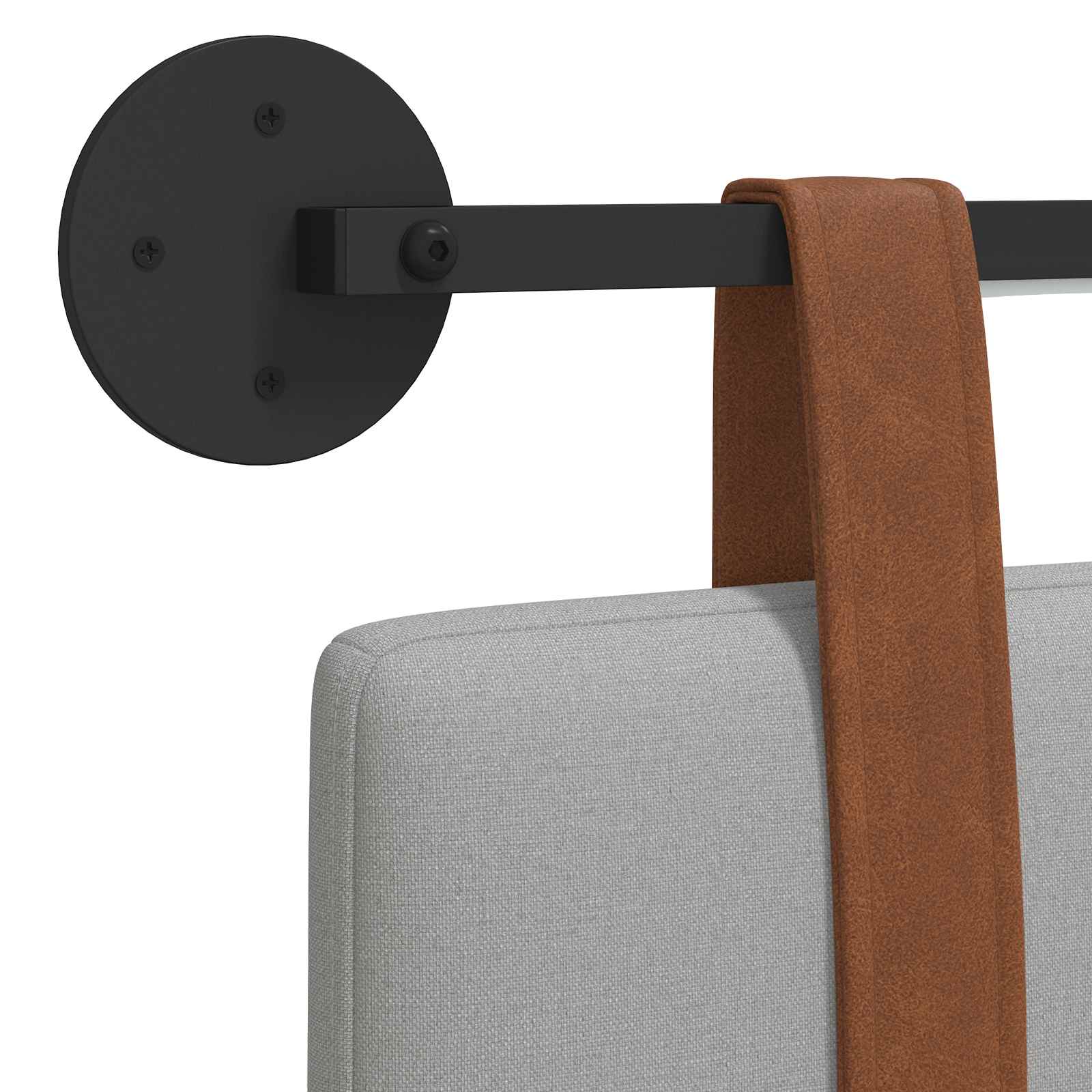 vidaXL Hangend Hoofdeinde Effen Wolkengrijs 80 x 40 cm Bewerkt hout