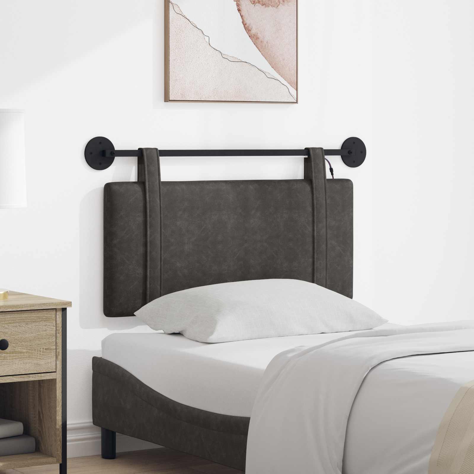 vidaXL Hangend Hoofdeinde Glanzend Bruin 100 x 55 x 5 cm Antiek PU