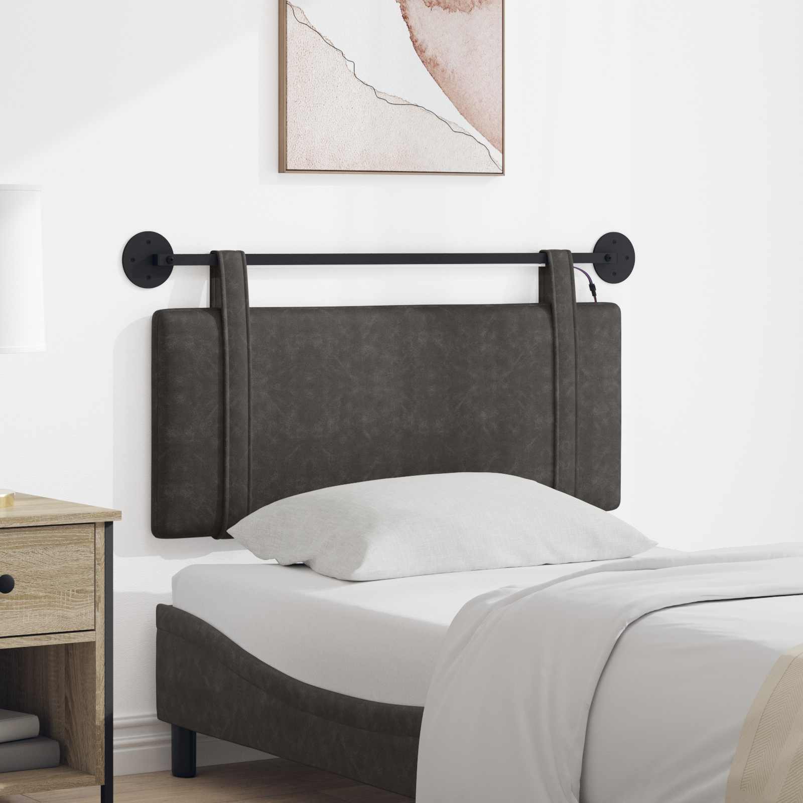 vidaXL Hangend Hoofdeinde Glanzend Bruin 100 x 55 x 5 cm Antiek PU