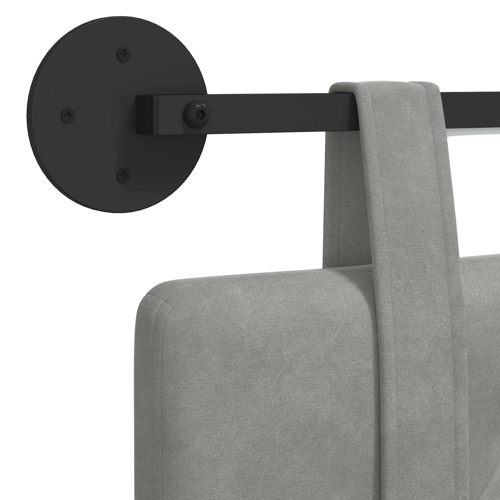 vidaXL Hangend Hoofdeinde Lichtgrijs 90 x 55 x 5 cm Fluweel
