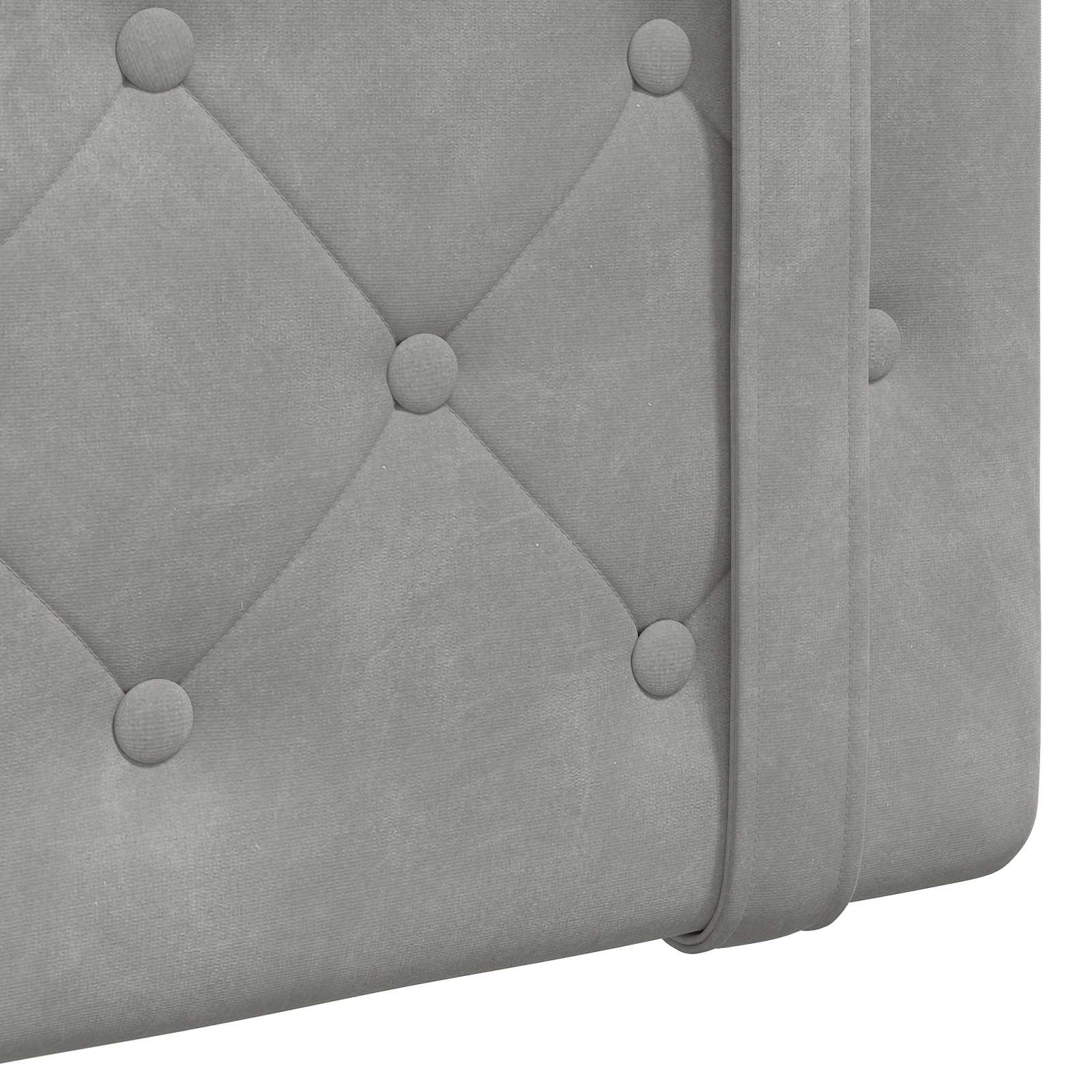 vidaXL Hangend Hoofdeinde Lichtgrijs 90 x 55 x 5 cm Fluweel