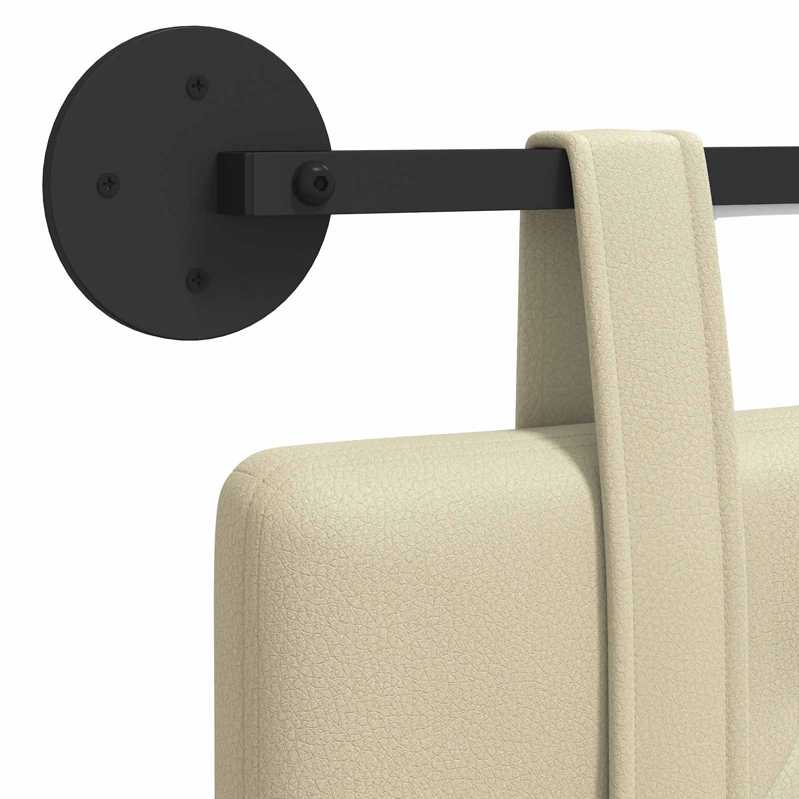 vidaXL Hangend Hoofdeinde Wandgemonteerd Crème 80 cm Nep Leer