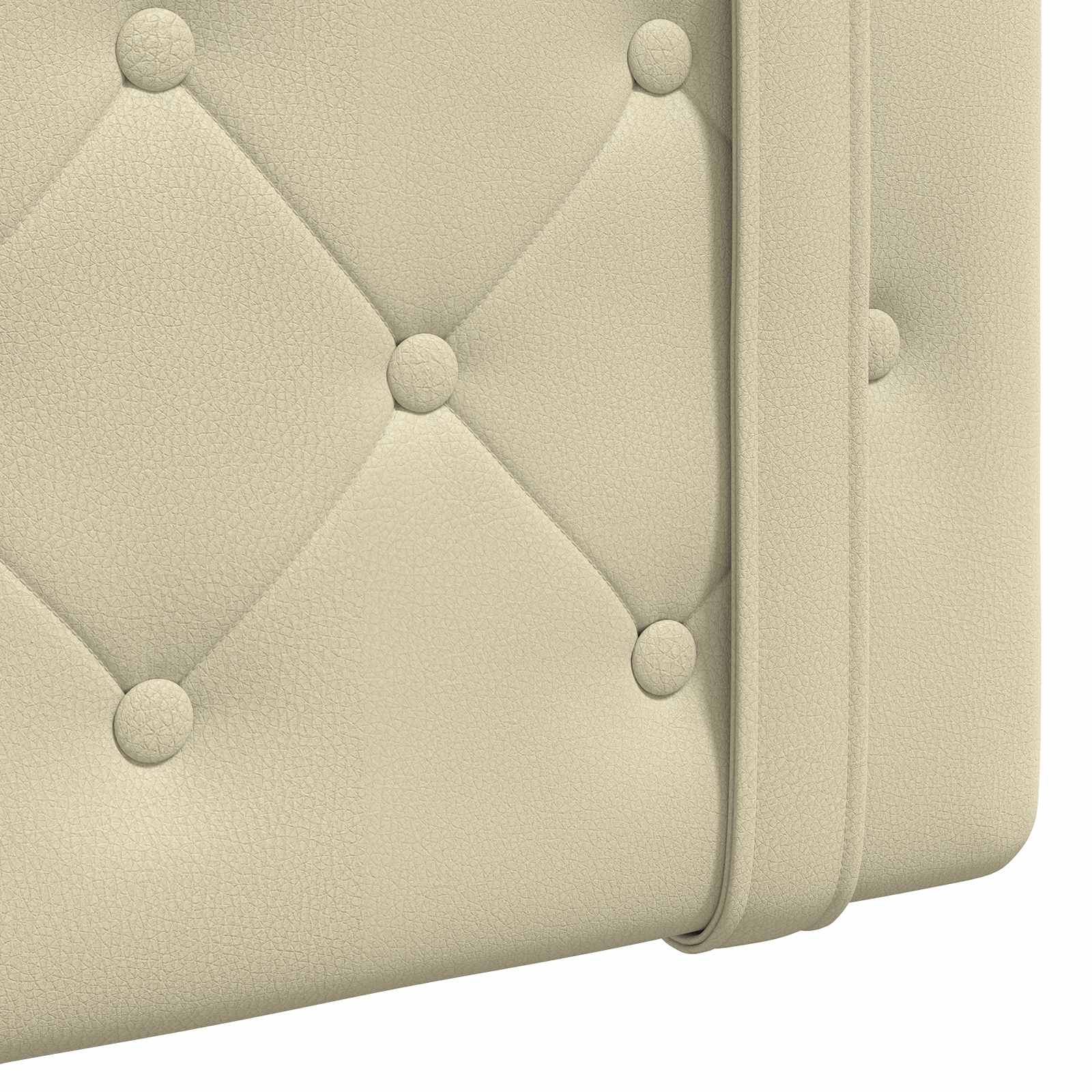 vidaXL Hangend Hoofdeinde Wandgemonteerd Crème 80 cm Nep Leer