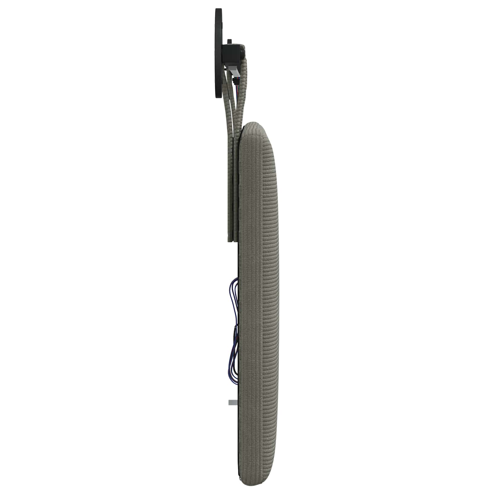 vidaXL Hangend Hoofdeinde Effen Lichtgrijs 150 x 55 x 5 cm Katoen Stof