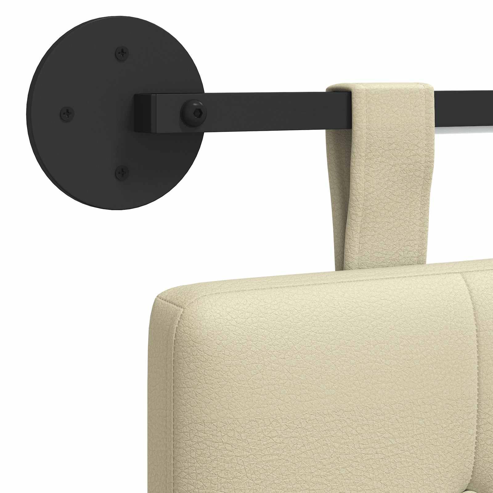 vidaXL Hangend Hoofdeinde Crème 100 x 55 x 5 cm Nep Leer