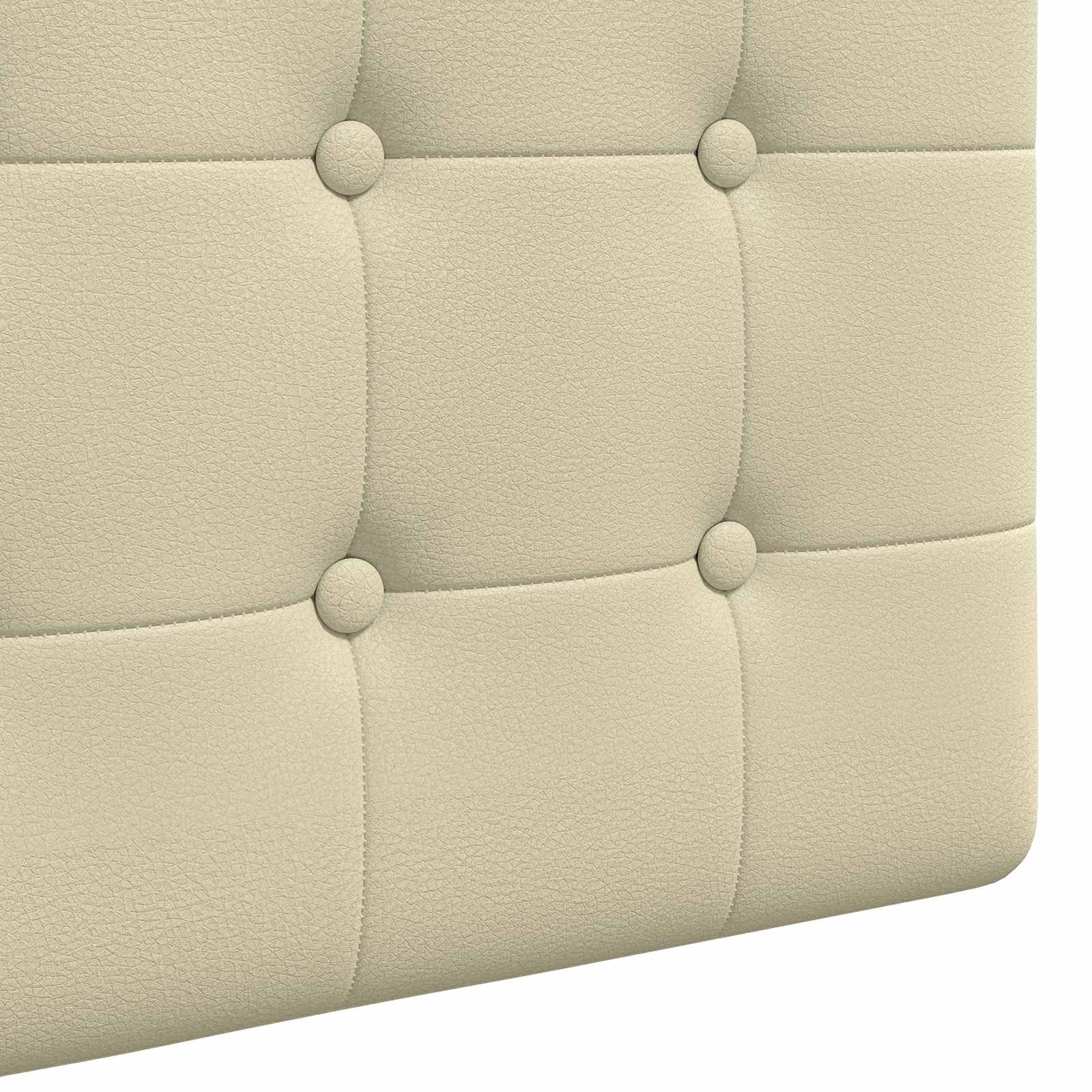 vidaXL Hangend Hoofdeinde Crème 100 x 55 x 5 cm Nep Leer