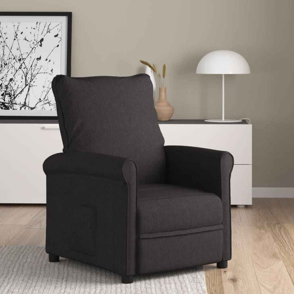 vidaXL Fauteuil verstelbaar stof taupe