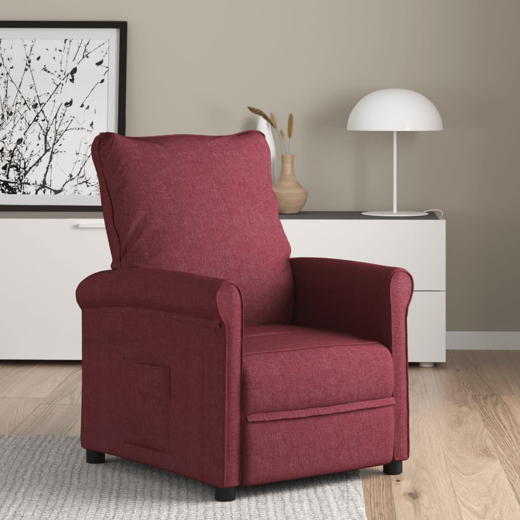 vidaXL Fauteuil verstelbaar stof taupe