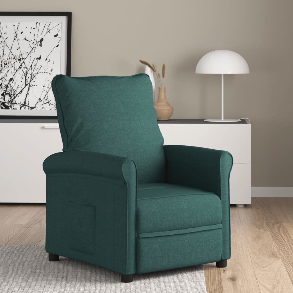 vidaXL Fauteuil verstelbaar stof taupe