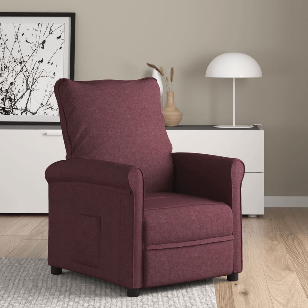 vidaXL Fauteuil verstelbaar stof taupe