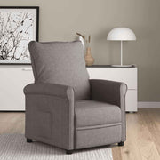 vidaXL Fauteuil verstelbaar stof taupe