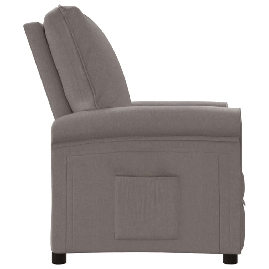 vidaXL Fauteuil verstelbaar stof taupe