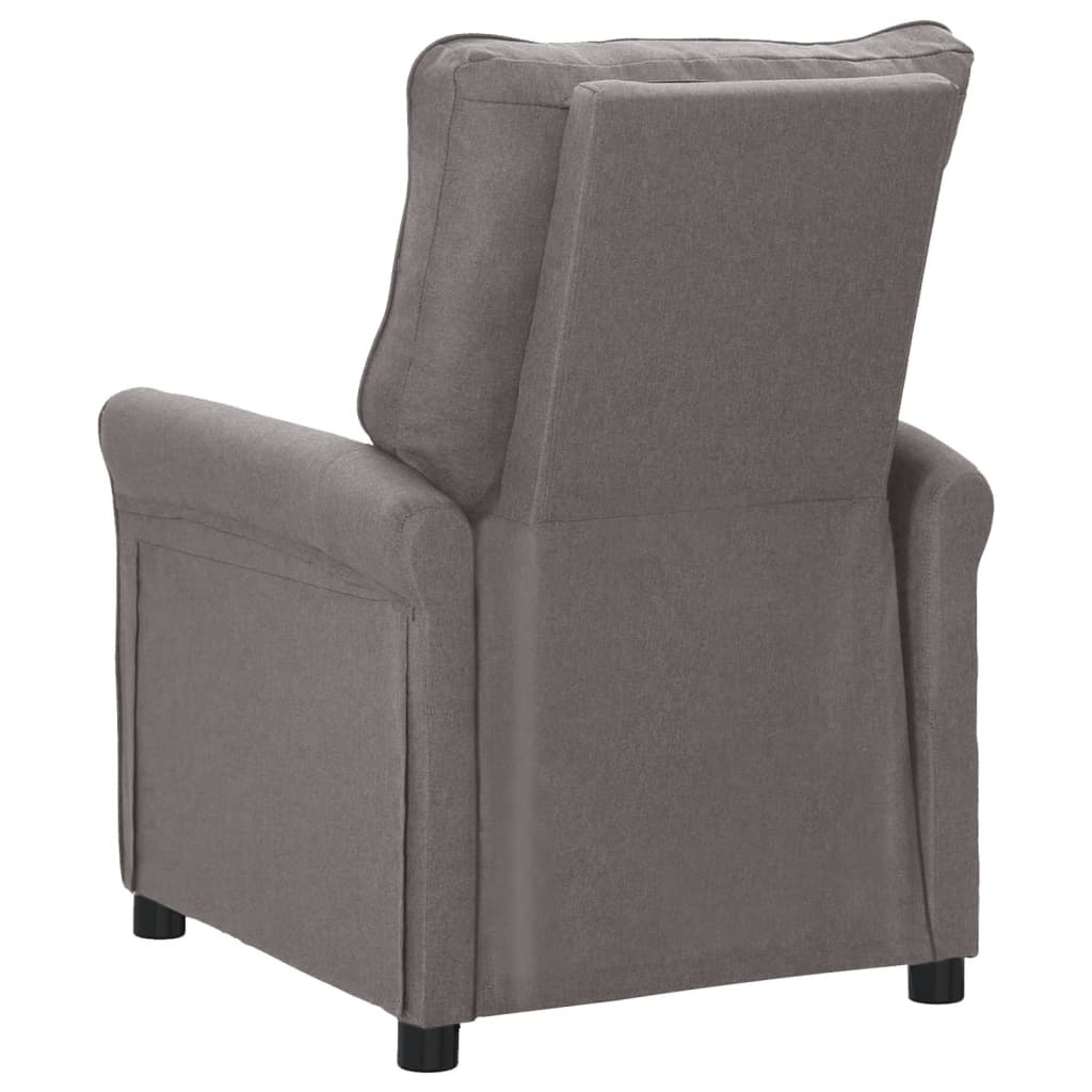 vidaXL Fauteuil verstelbaar stof taupe