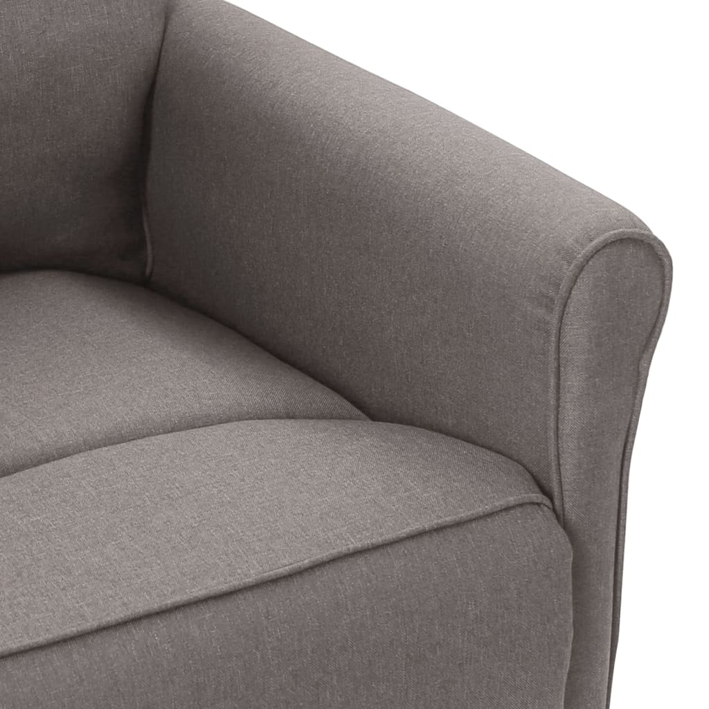 vidaXL Fauteuil verstelbaar stof taupe