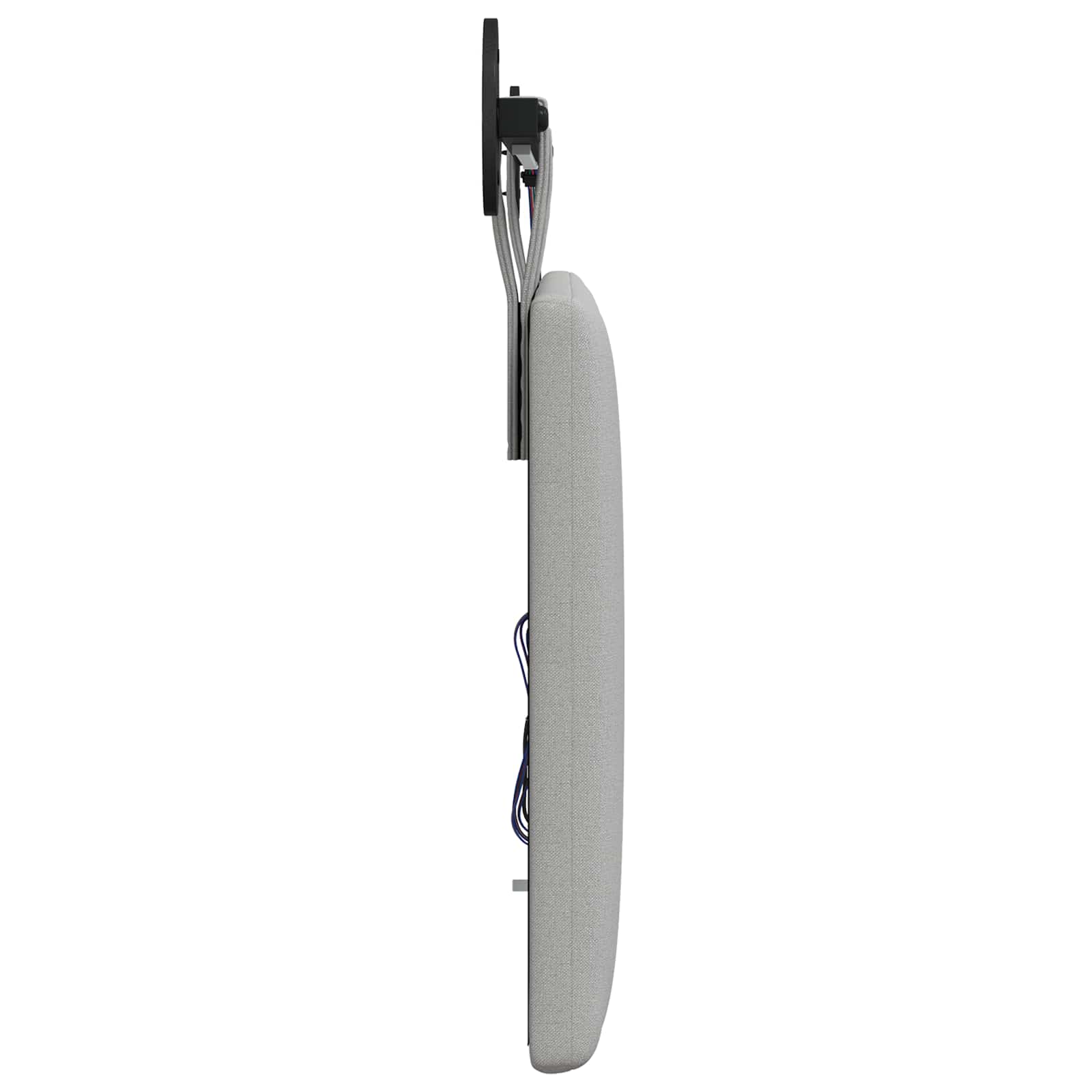 vidaXL Hangend Hoofdeinde Gestreept Wolkengrijs 90 x 55 x 5 cm Stof