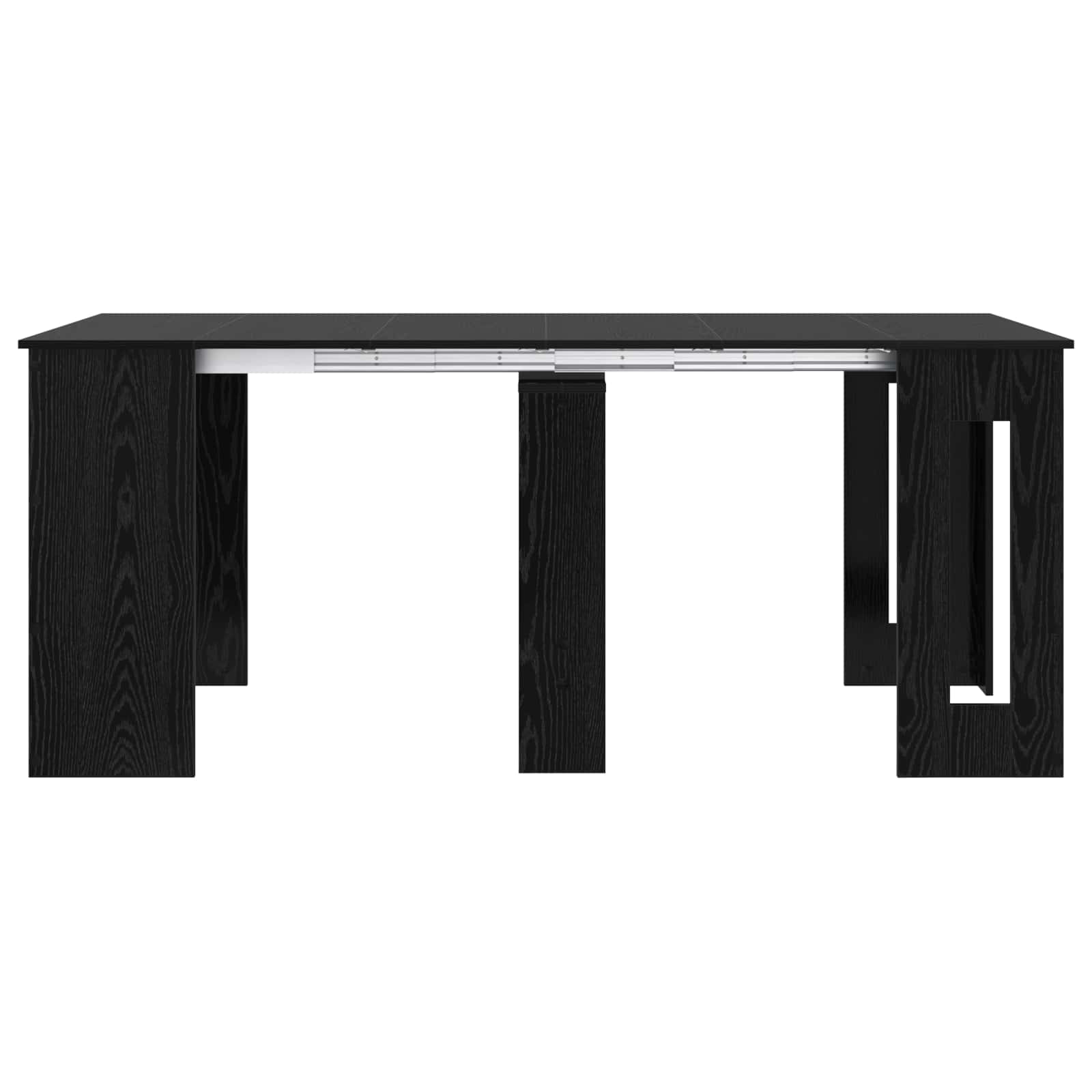 vidaXL Eettafel 180 x 85 x 75 cm Bewerkt hout Zwart eiken Rechthoekig
