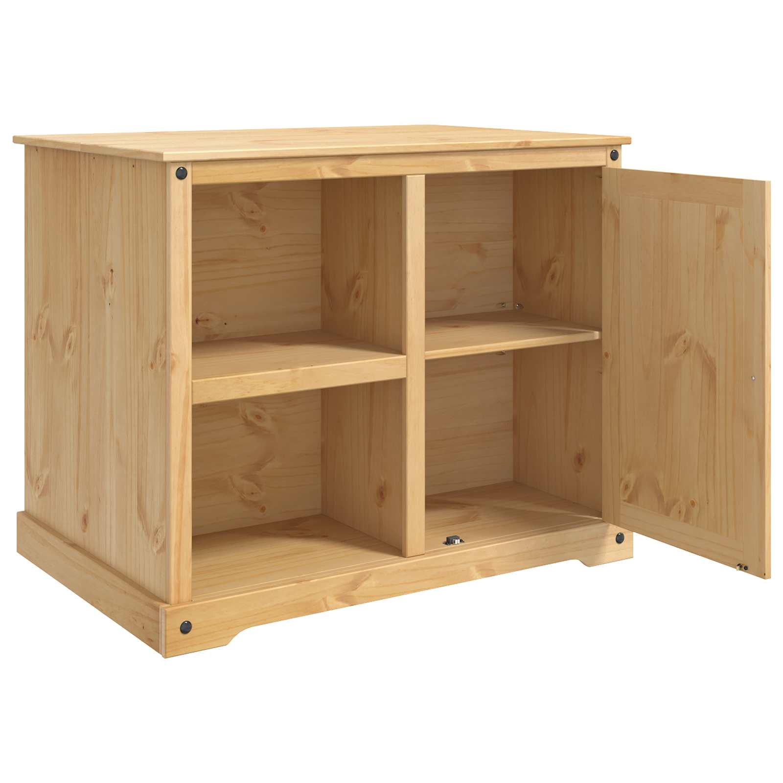 vidaXL Keuken Trolley met plank 2 pcs Honing Wax 112 x 77 x 91,5 cm