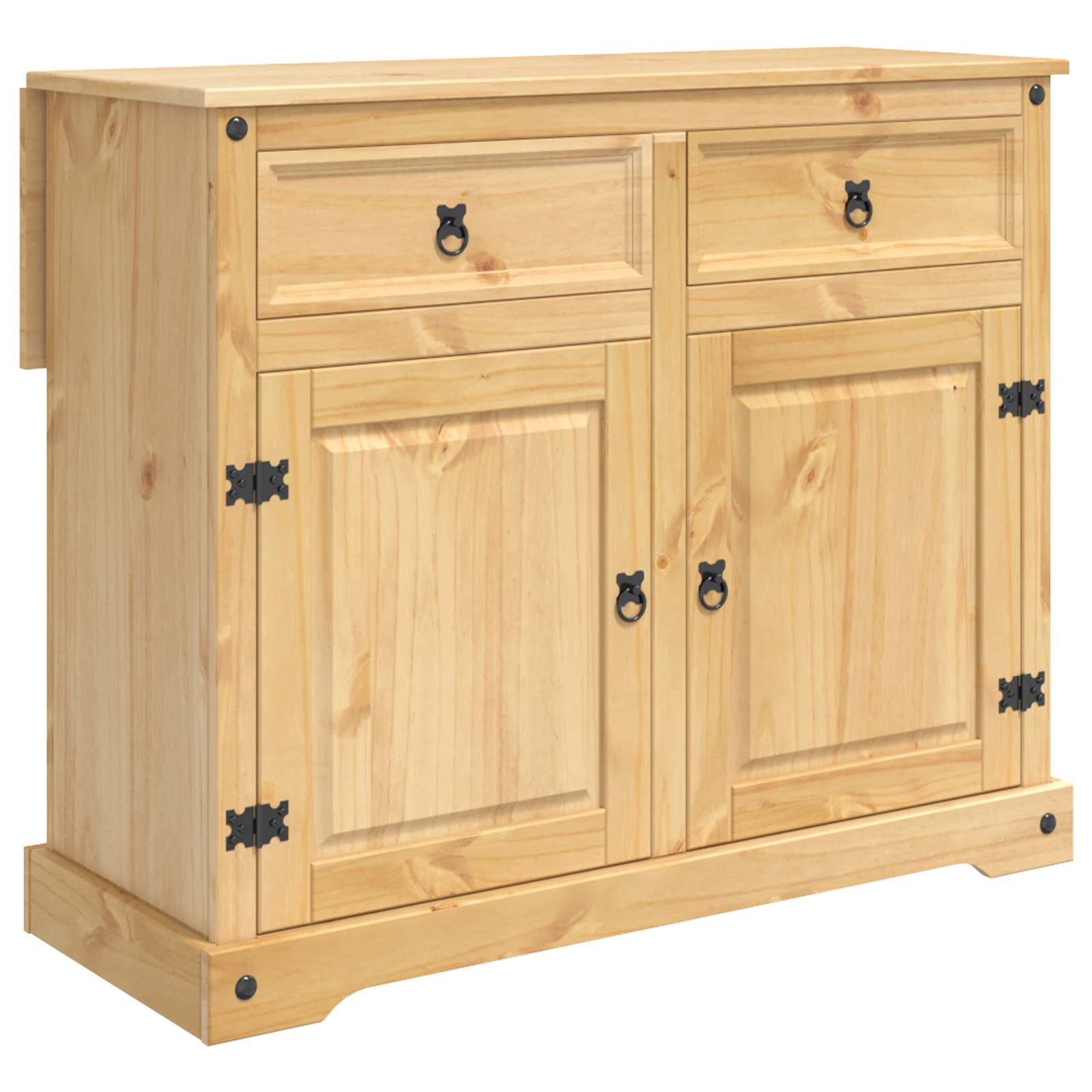 vidaXL Keuken Trolley met lade 2 pcs Honing Wax 112 x 70 x 91,5 cm