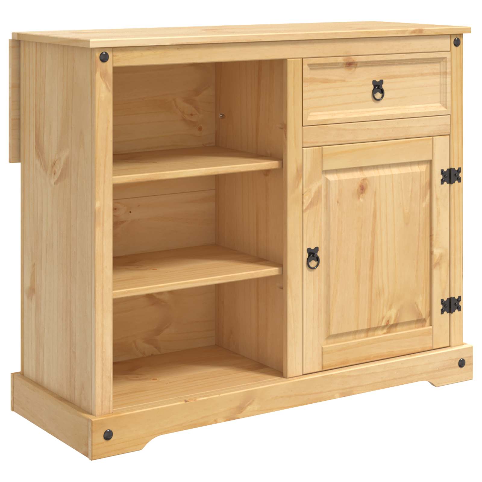 vidaXL Keuken Trolley met lade 2 pcs Honing Wax 112 x 70 x 91,5 cm