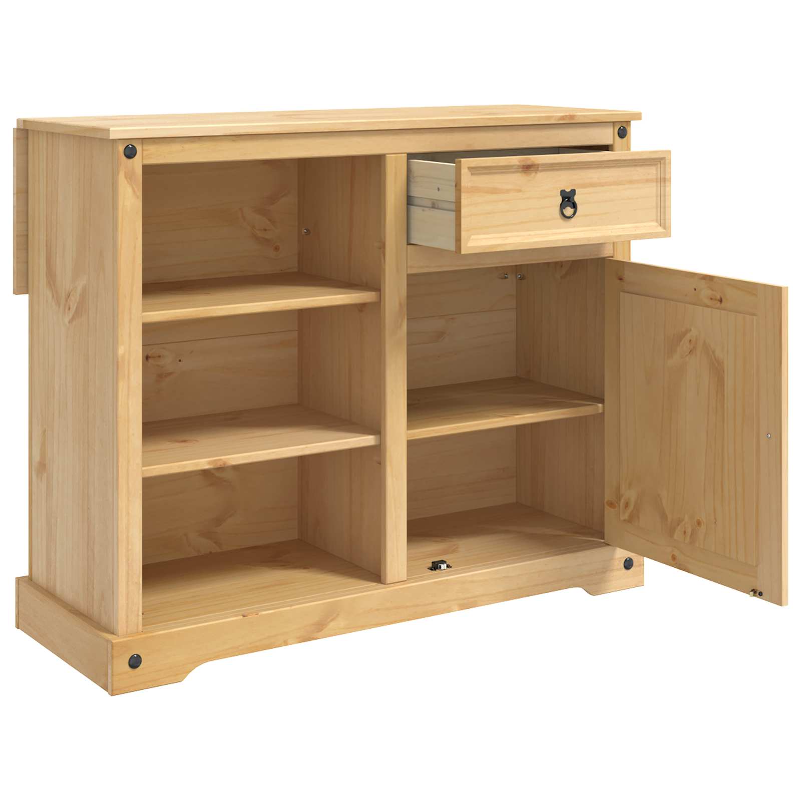 vidaXL Keuken Trolley met lade 2 pcs Honing Wax 112 x 70 x 91,5 cm