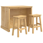 vidaXL Keuken Eiland Set met plank 3 pcs Honing Wax Massief dennenhout