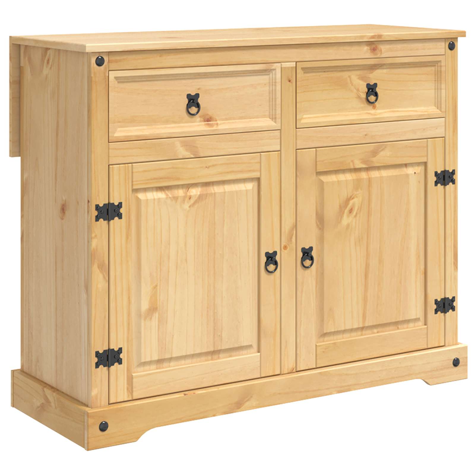 vidaXL Keuken Eiland Set met lade Corona 3 pcs Wit en Honing Was