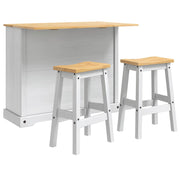 vidaXL Keuken Eiland Set met lade Corona 3 pcs Wit en Honing Was