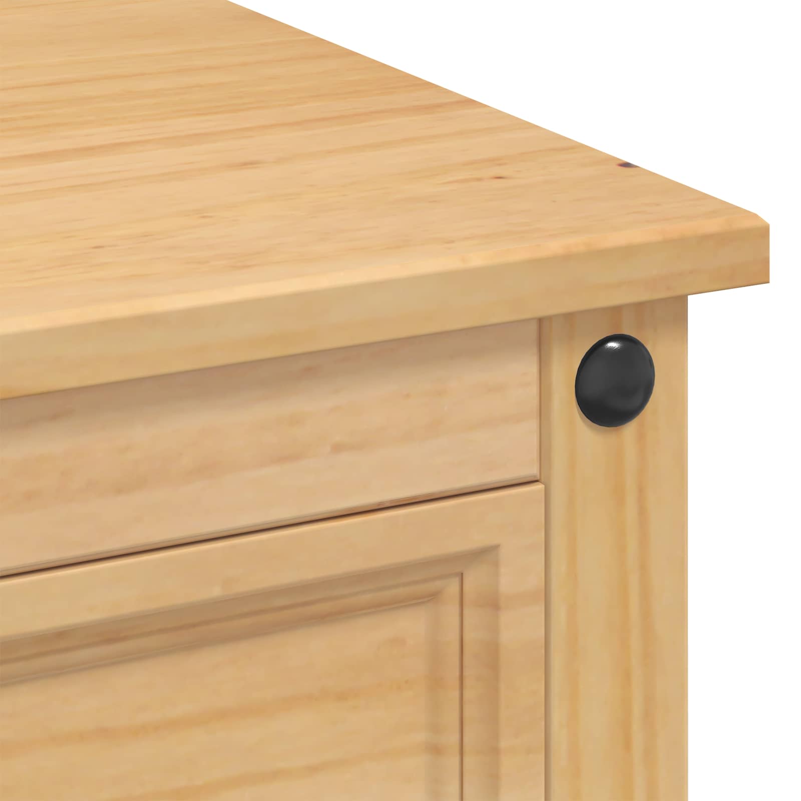 vidaXL Keukenopslag met lade 2 pcs Honing Wax Massief dennenhout