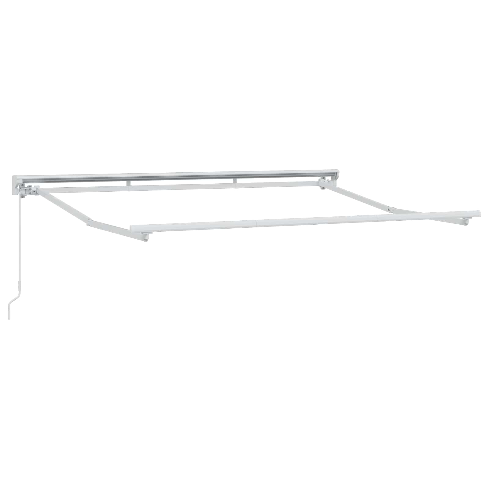 vidaXL Uitschuifbare luifel Lichtgrijs en wit. 2,5 x 2 m