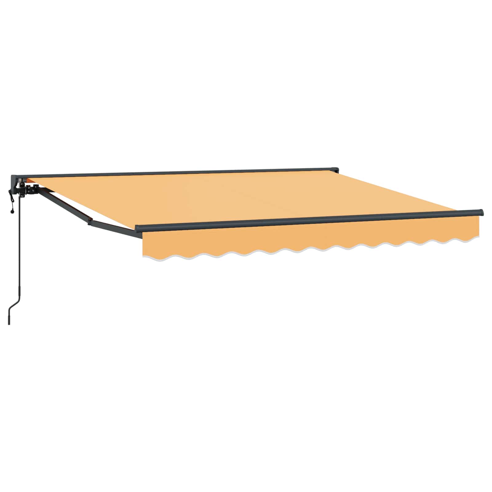 vidaXL Uitschuifbare luifel Lichtgrijs en wit. 2,5 x 2 m