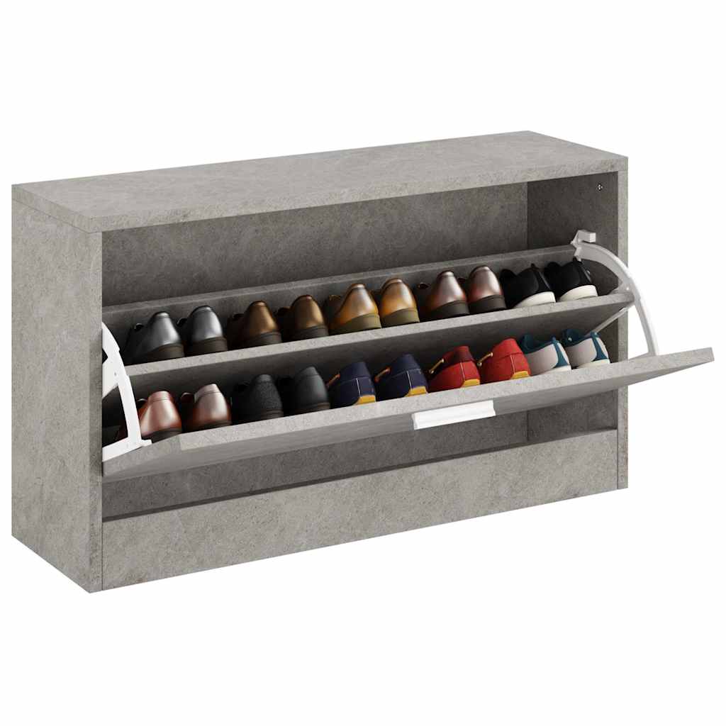 vidaXL Schoenenopbergbank 80x24x45 cm eikenkleurig