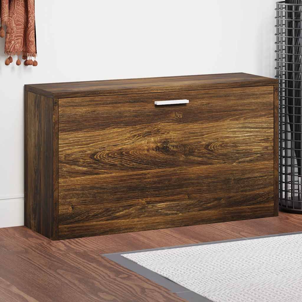 vidaXL Schoenenopbergbank 80x24x45 cm eikenkleurig