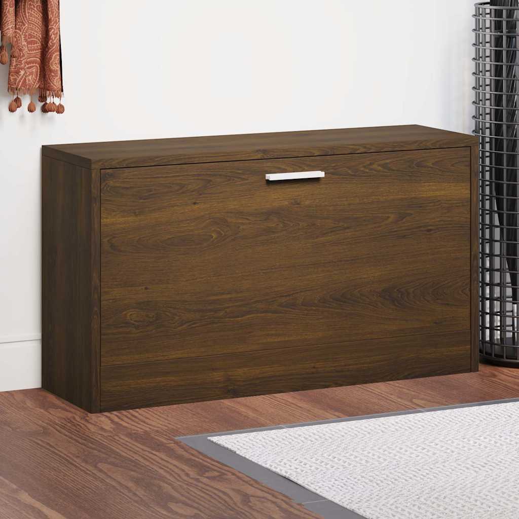 vidaXL Schoenenopbergbank 80x24x45 cm eikenkleurig