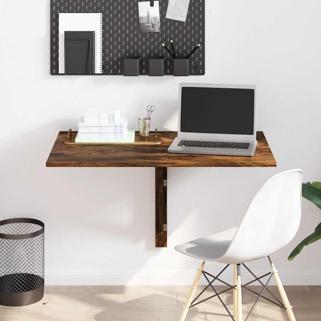 vidaXL Wandtafel inklapbaar 100x60 cm eikenkleurig