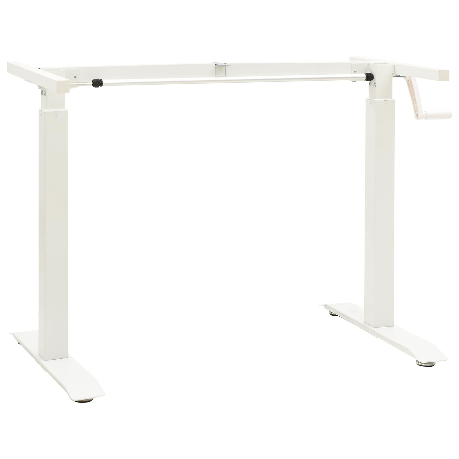 vidaXL Bureau Wit en Natuurlijk 120 x 60 cm Massief Eikenhout