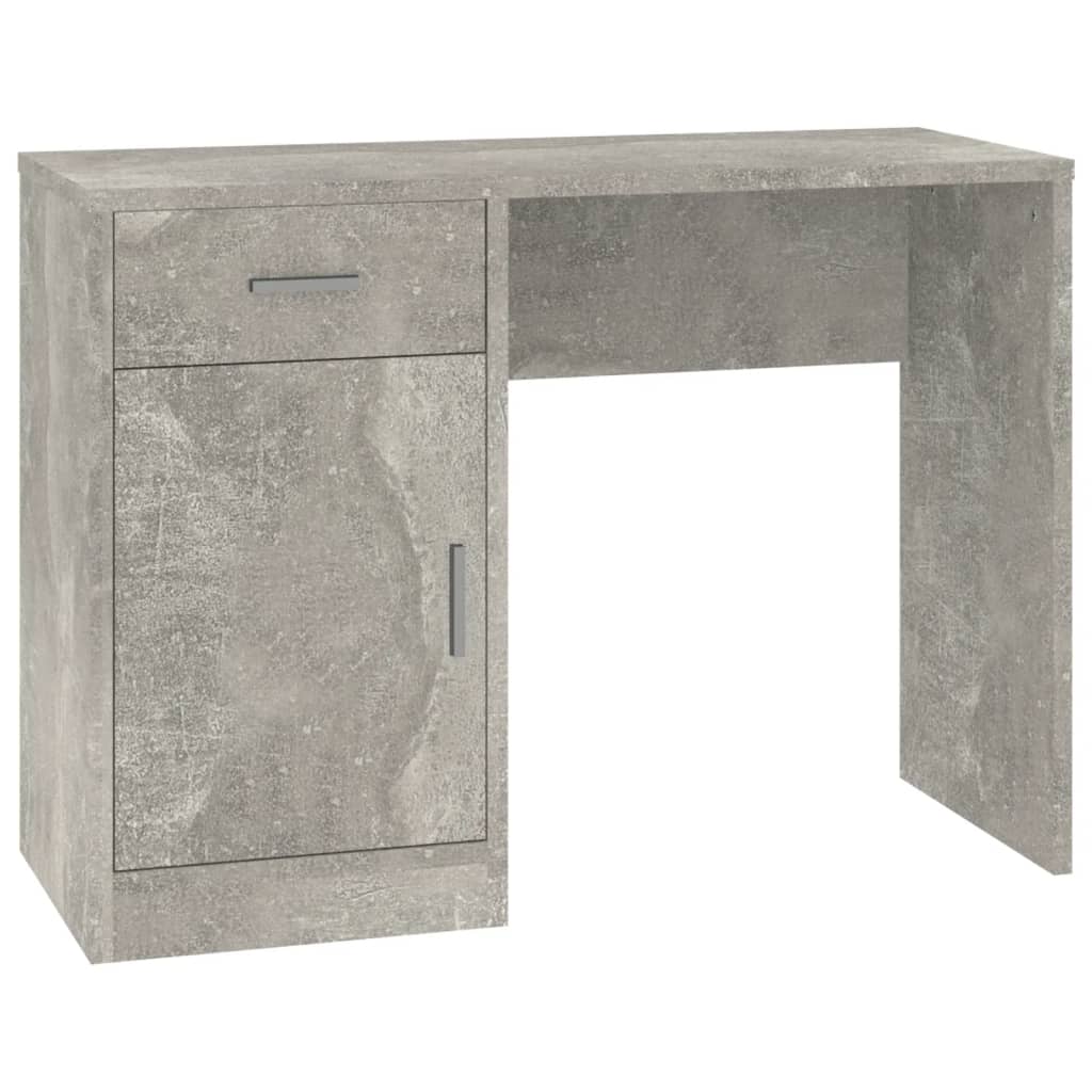 vidaXL Bureau met lade en kastje 100x40x73 cm eiken