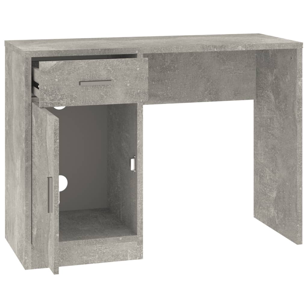 vidaXL Bureau met lade en kastje 100x40x73 cm eiken