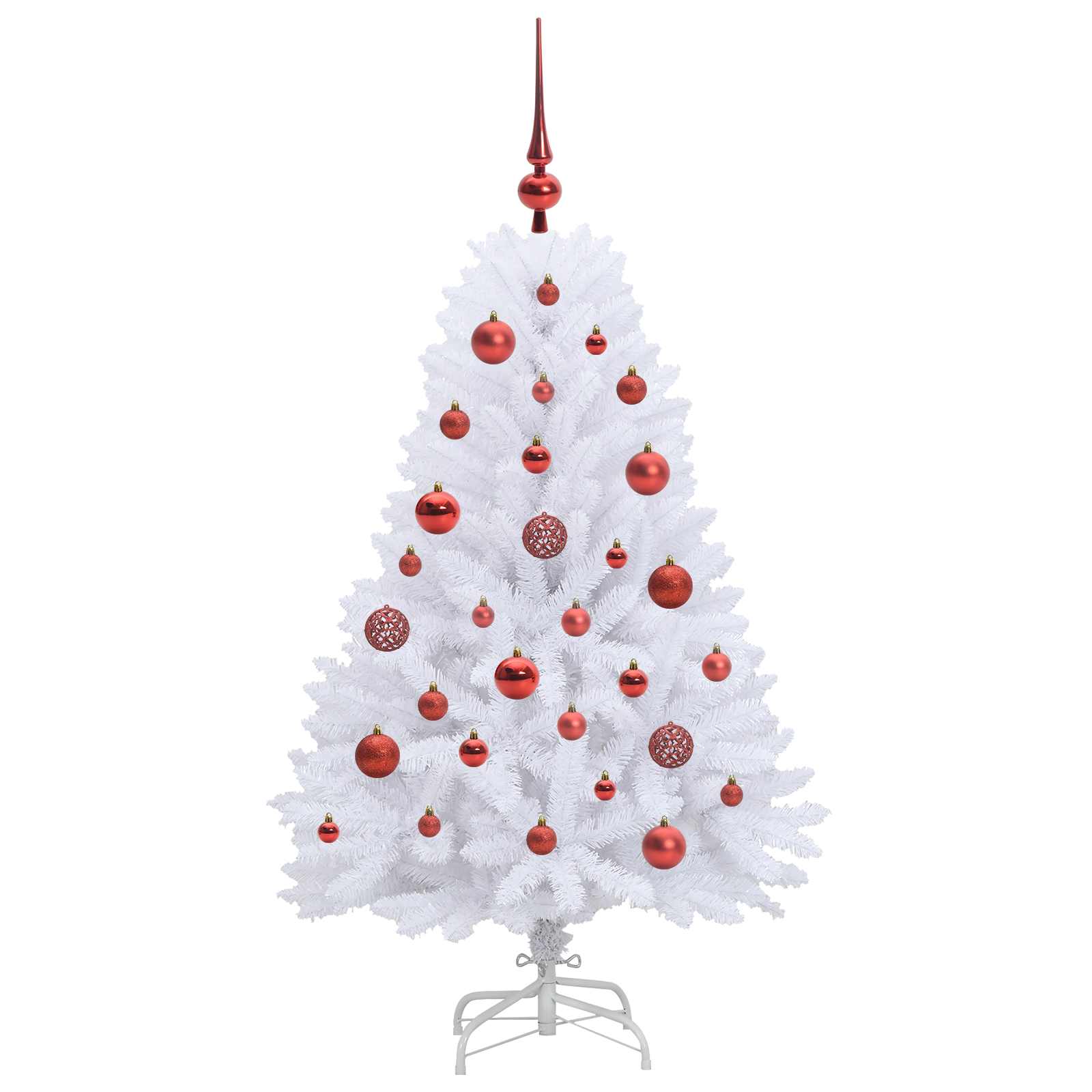 vidaXL Kunstmatige Inklapbare Kerstboom Wit 120 cm PVC en Staal