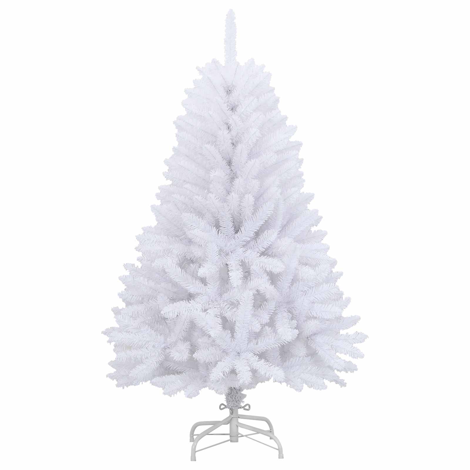 vidaXL Kunstmatige Inklapbare Kerstboom Wit 120 cm PVC en Staal