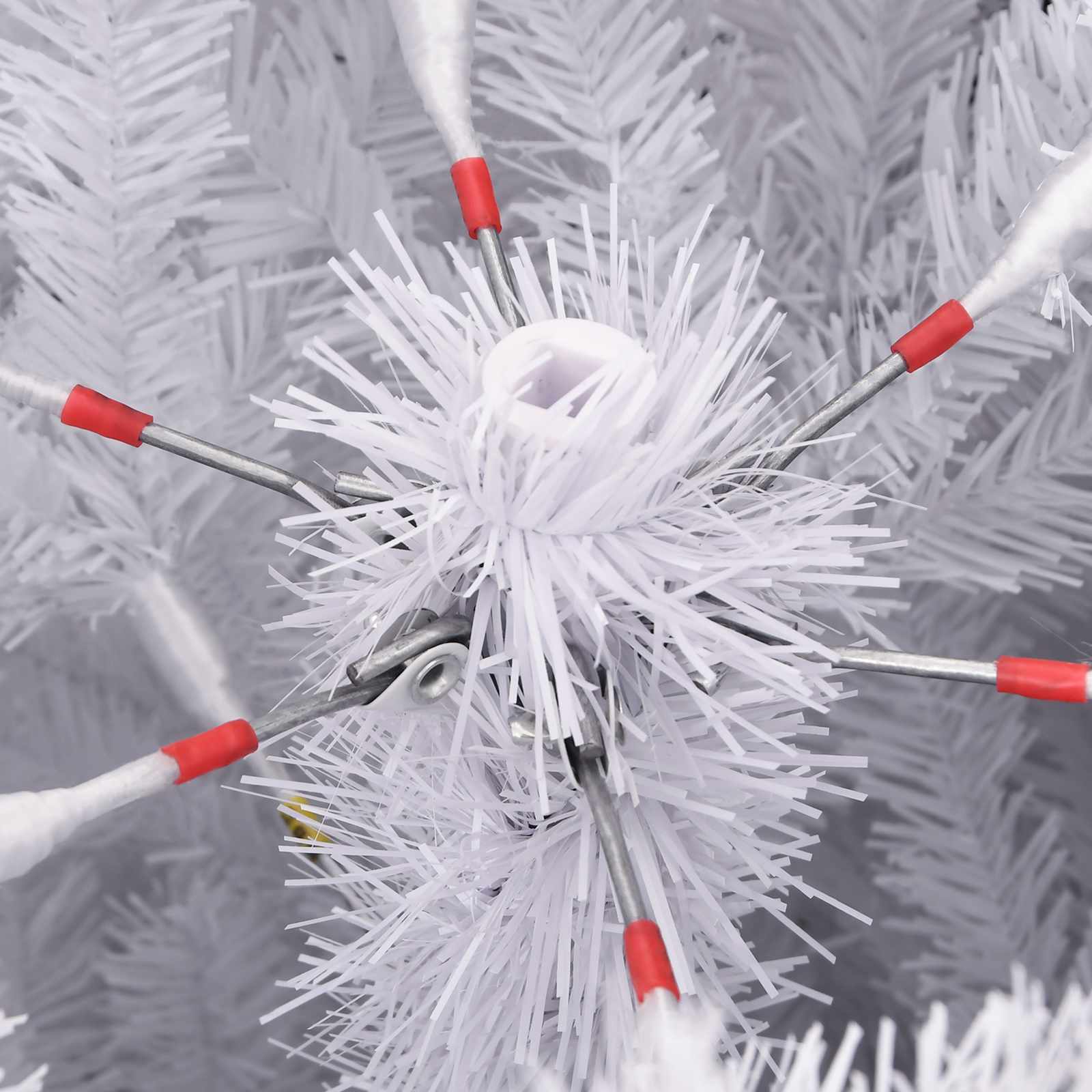 vidaXL Kunstmatige Inklapbare Kerstboom Wit 180 cm PVC en staal