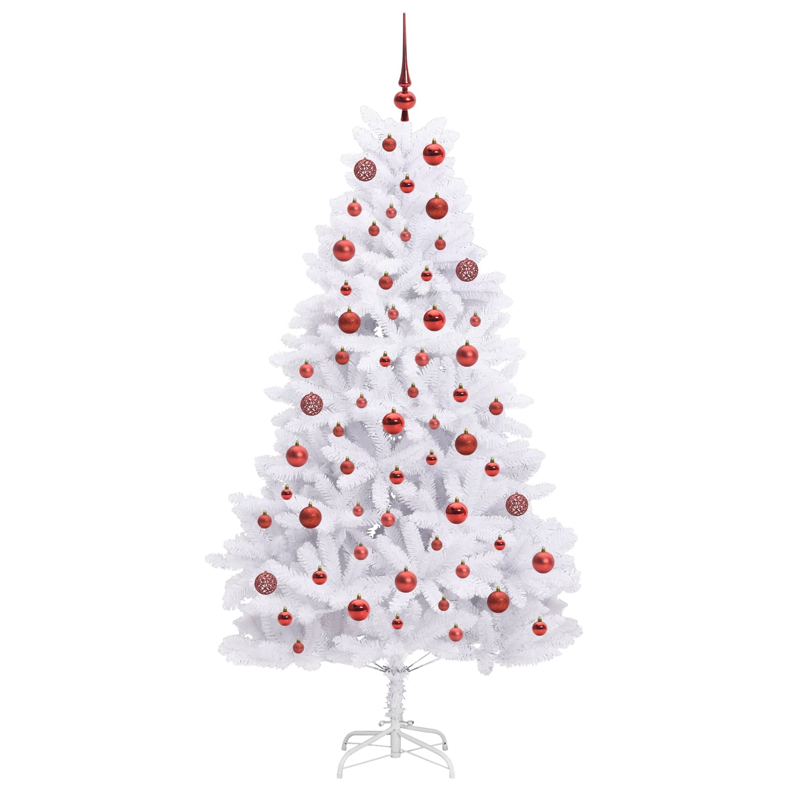 vidaXL Kunstmatige Inklapbare Kerstboom Wit 180 cm PVC en staal