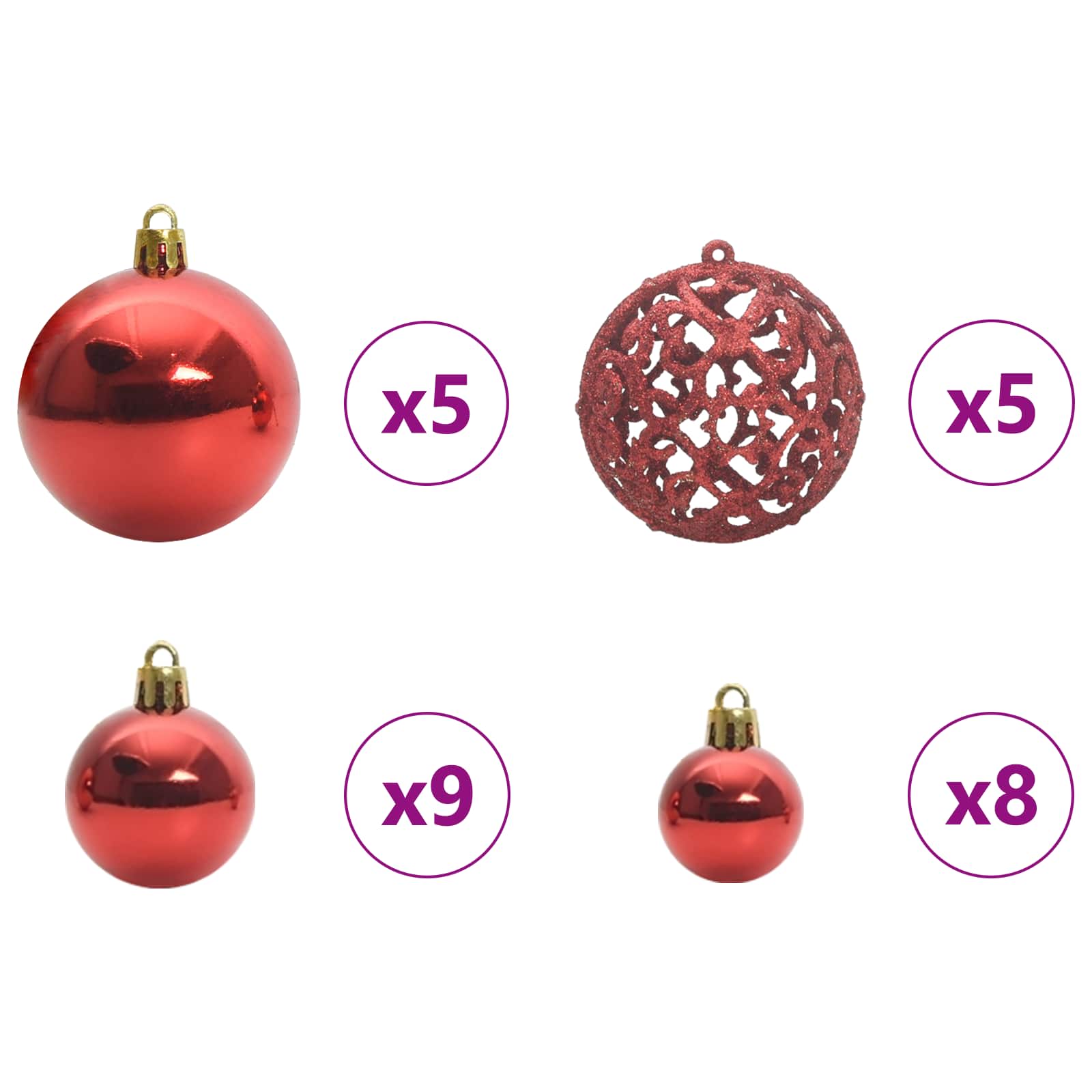 vidaXL Kunstkerstboom met 150 LED Wit 120 cm PVC en Staal