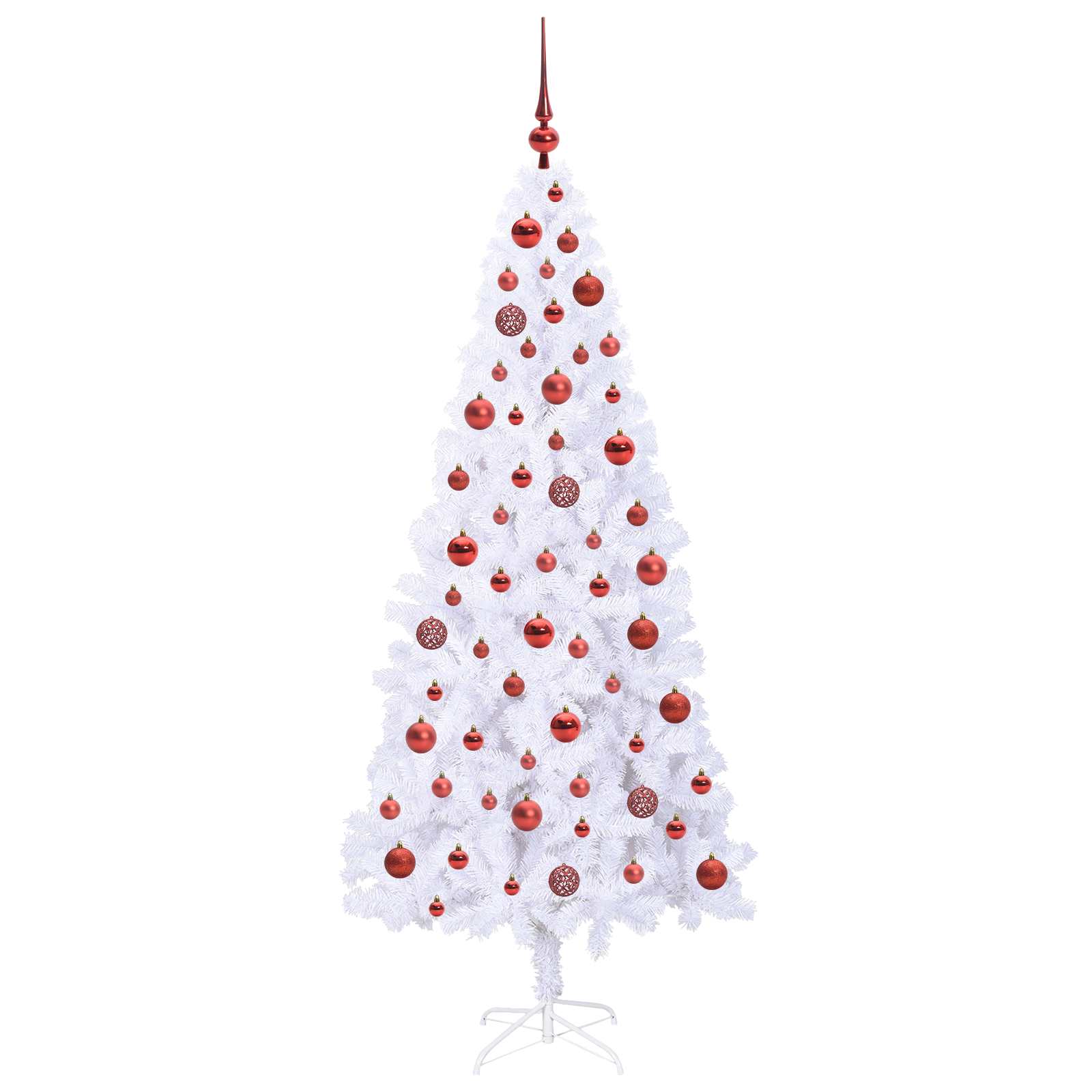 vidaXL Kunstkerstboom met 300 LED Wit 180 cm PVC en staal